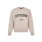 Bluza klasyczna z printem College Serie zimny beż
