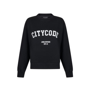 Bluza klasyczna z printem College Serie czarna