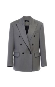 Marynarka dwurzędowa stalowy szary