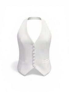 Kamizelka z odkrytymi plecami biała