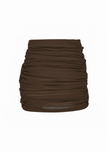 Drapowana spódniczka mini Mocha Brown