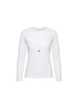 Biały longsleeve bawełniany