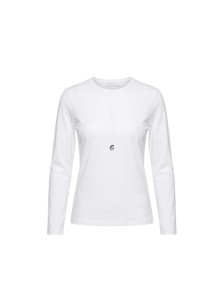 Biały longsleeve bawełniany